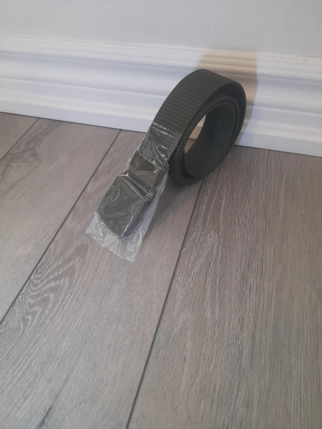 Men's Belt, Black/green, Automatic Buckle image indicator(9)