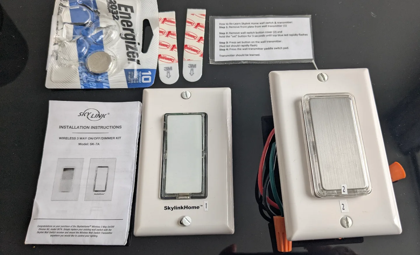 🏒 SkyLink Wireless Remote lightswitch 💡3-Way On/Off Dimmer Kit image indicator(4)