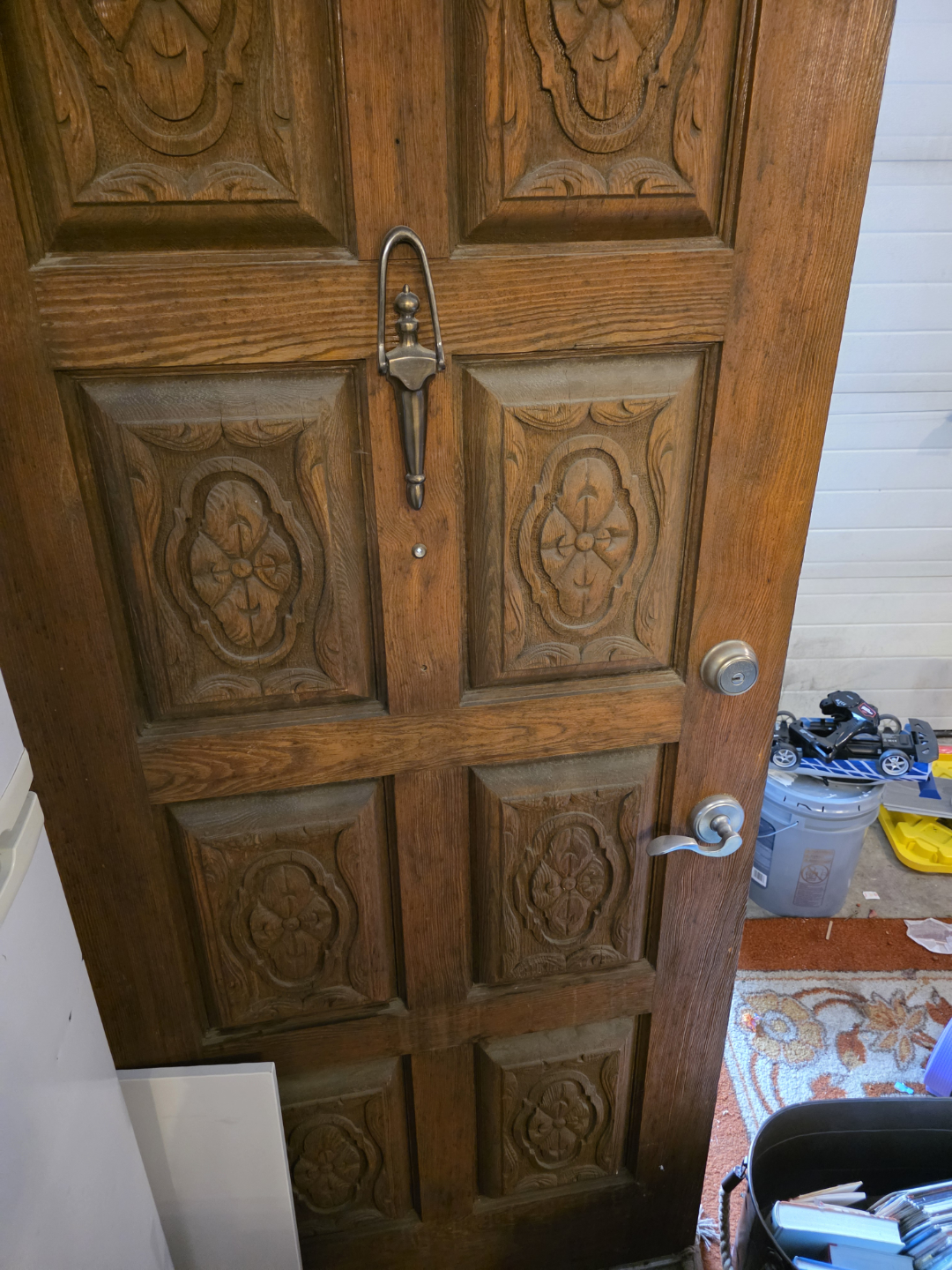 Antique Carved Wooden Door