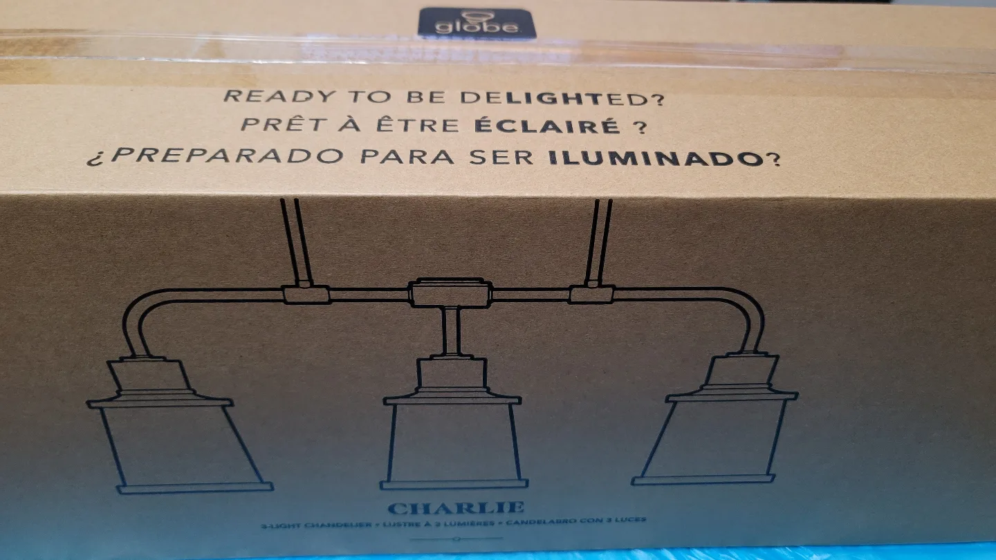 Globe Electric 3-Light Matte Black Linear Dining Room Chandelier image indicator(5)