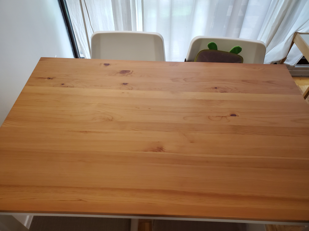 IKEA white and wood dining table (table only) - photo 3
