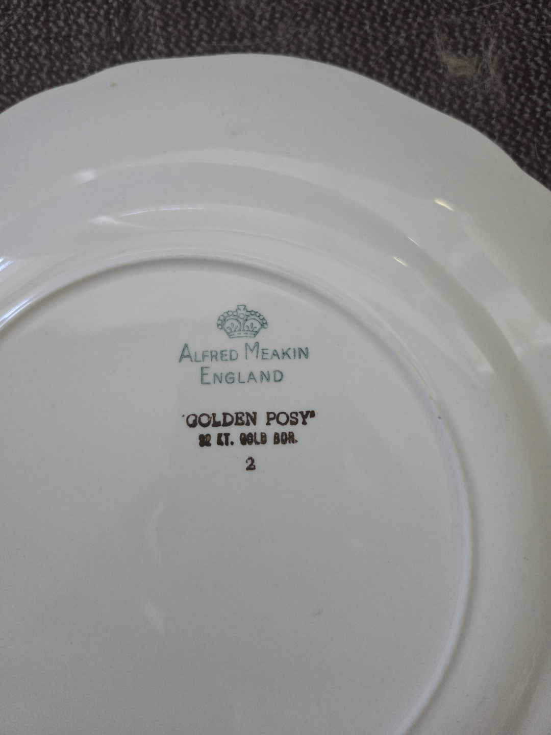 Vintage Alfred Meakin Golden Posy Plate - photo 2