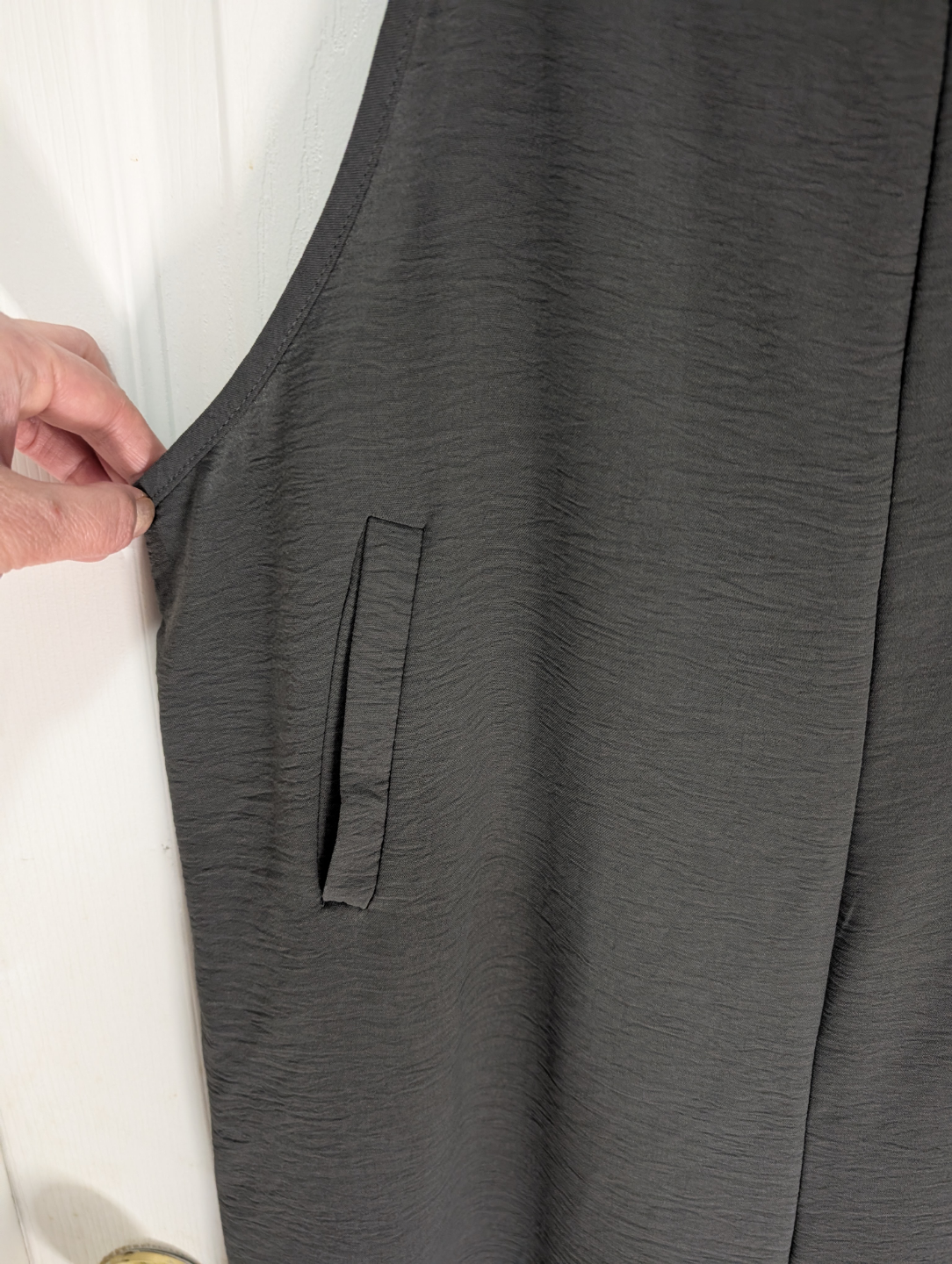 Women's Medium Dark Grey Wide Leg Jumpsuit - photo 3
