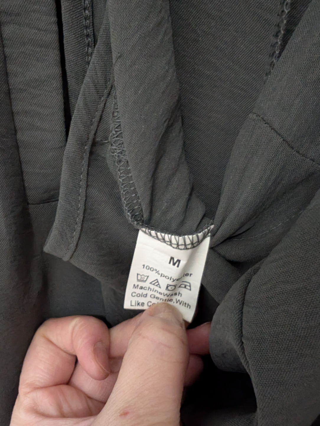 Women's Medium Dark Grey Wide Leg Jumpsuit - photo 4