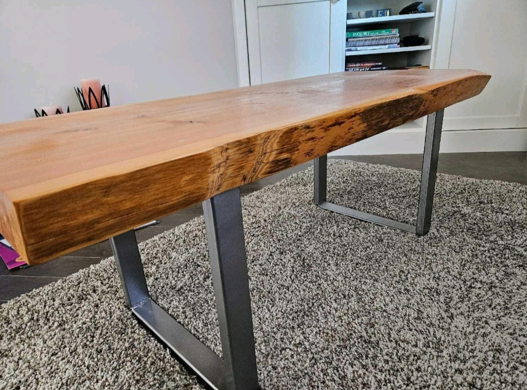 Live Edge Coffee Table with Metal Legs - photo 4