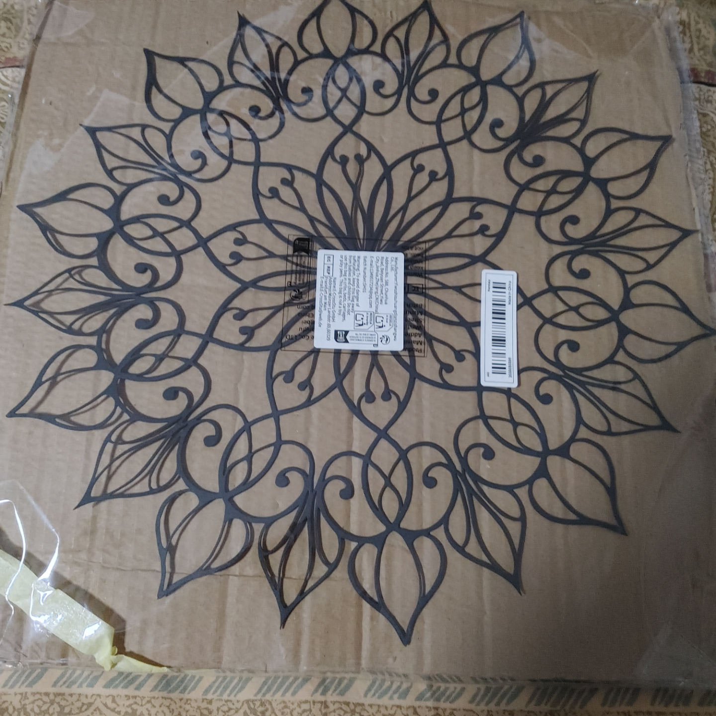 Black Metal Mandala Wall Decor