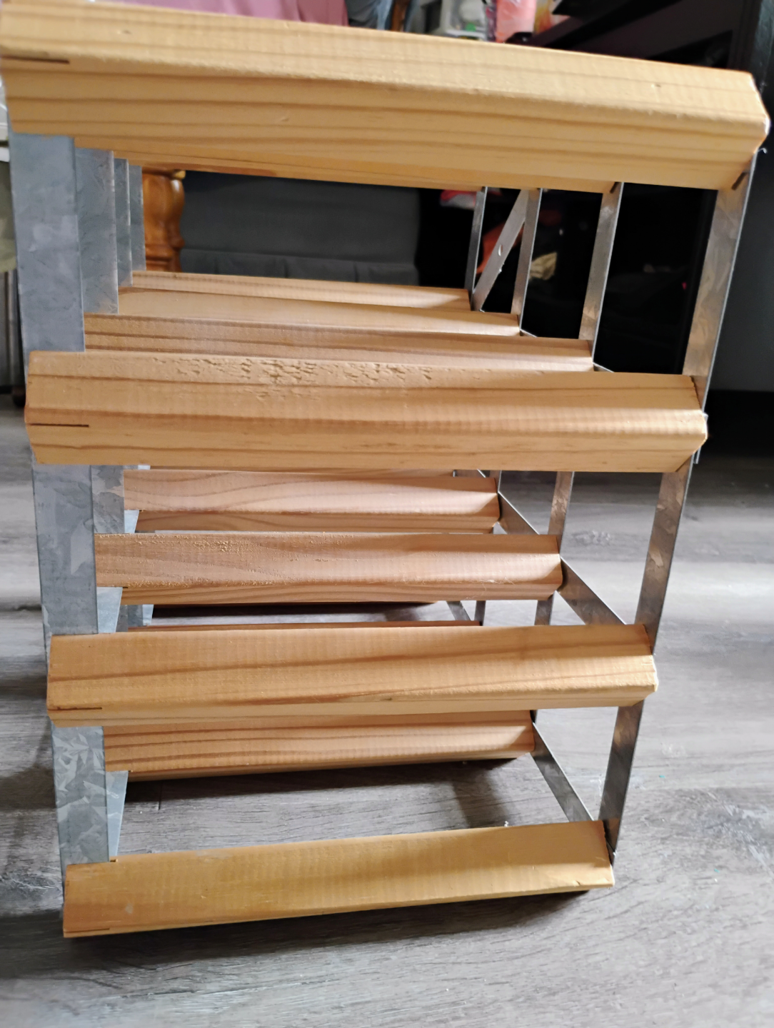 Wooden and Metal Wine Rack - photo 3