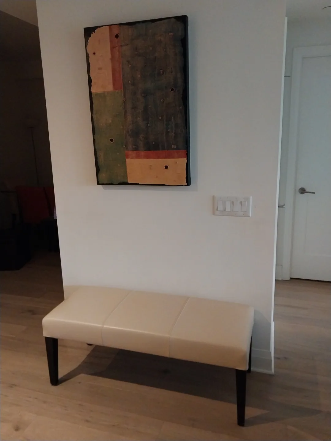 Beige Leather Bench image indicator(3)