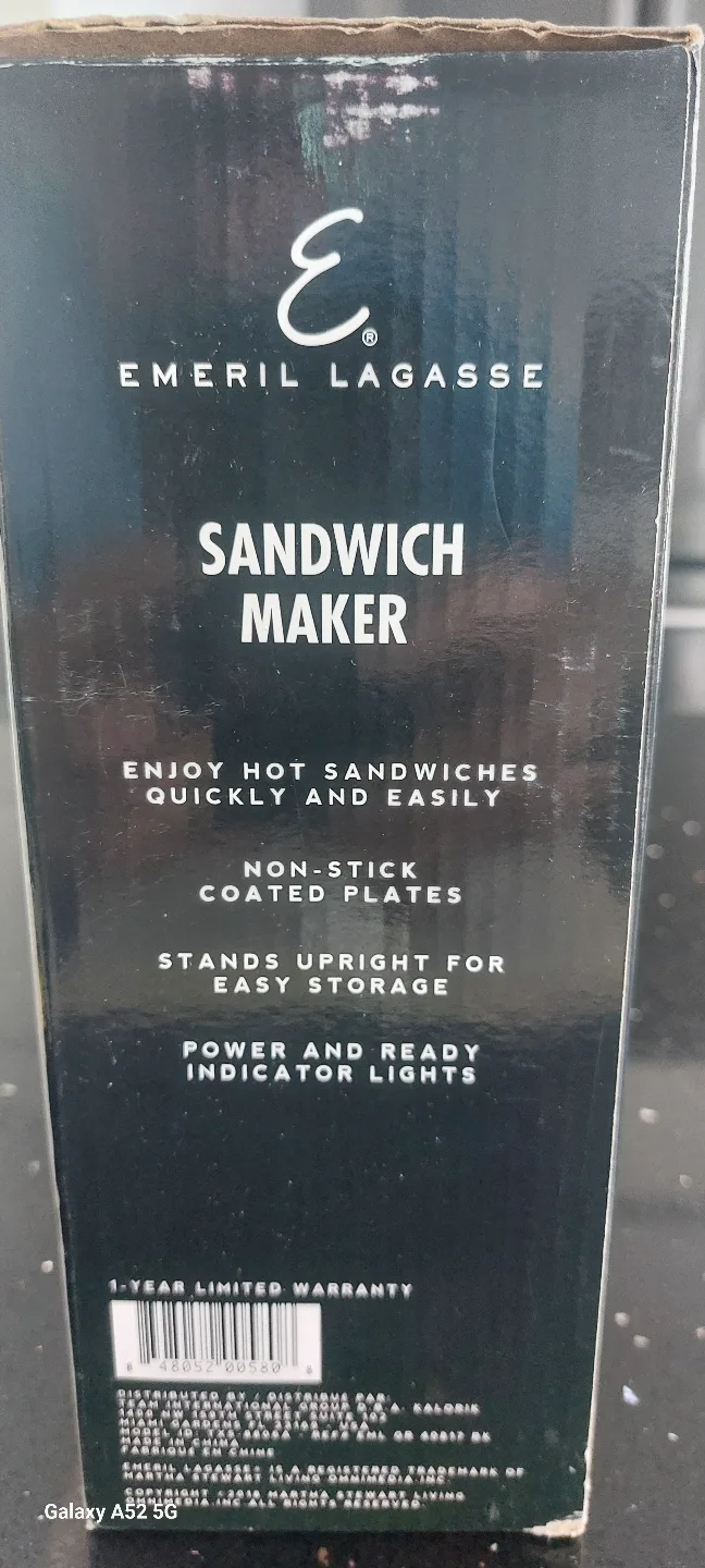 Emeril Lagasse Sandwich Maker - Brand New in Box thumbnail