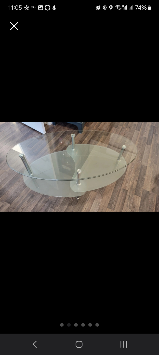 Wayfair Glass and Metal Coffee Table