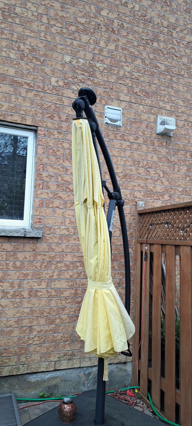 Patio Offset Cantilever Umbrella with LED Lights - photo 2