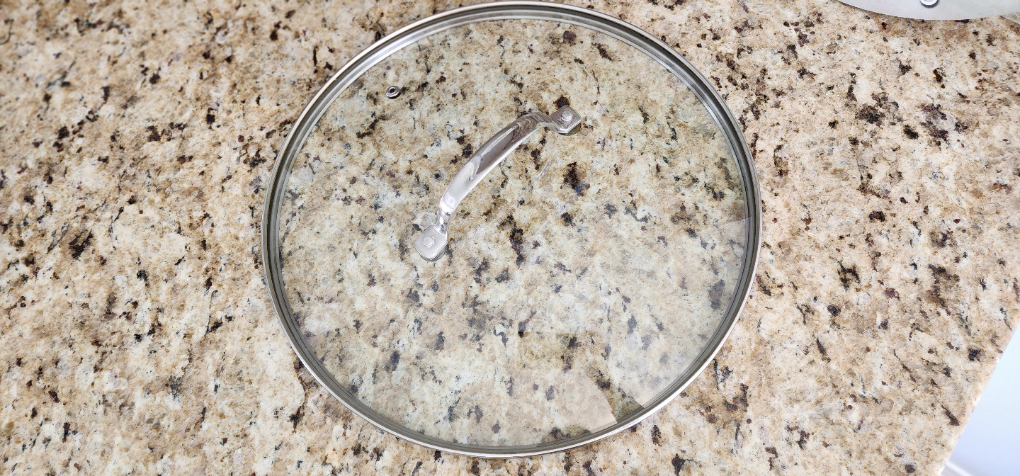 31 cm Glass pot lid with stainless steel handle