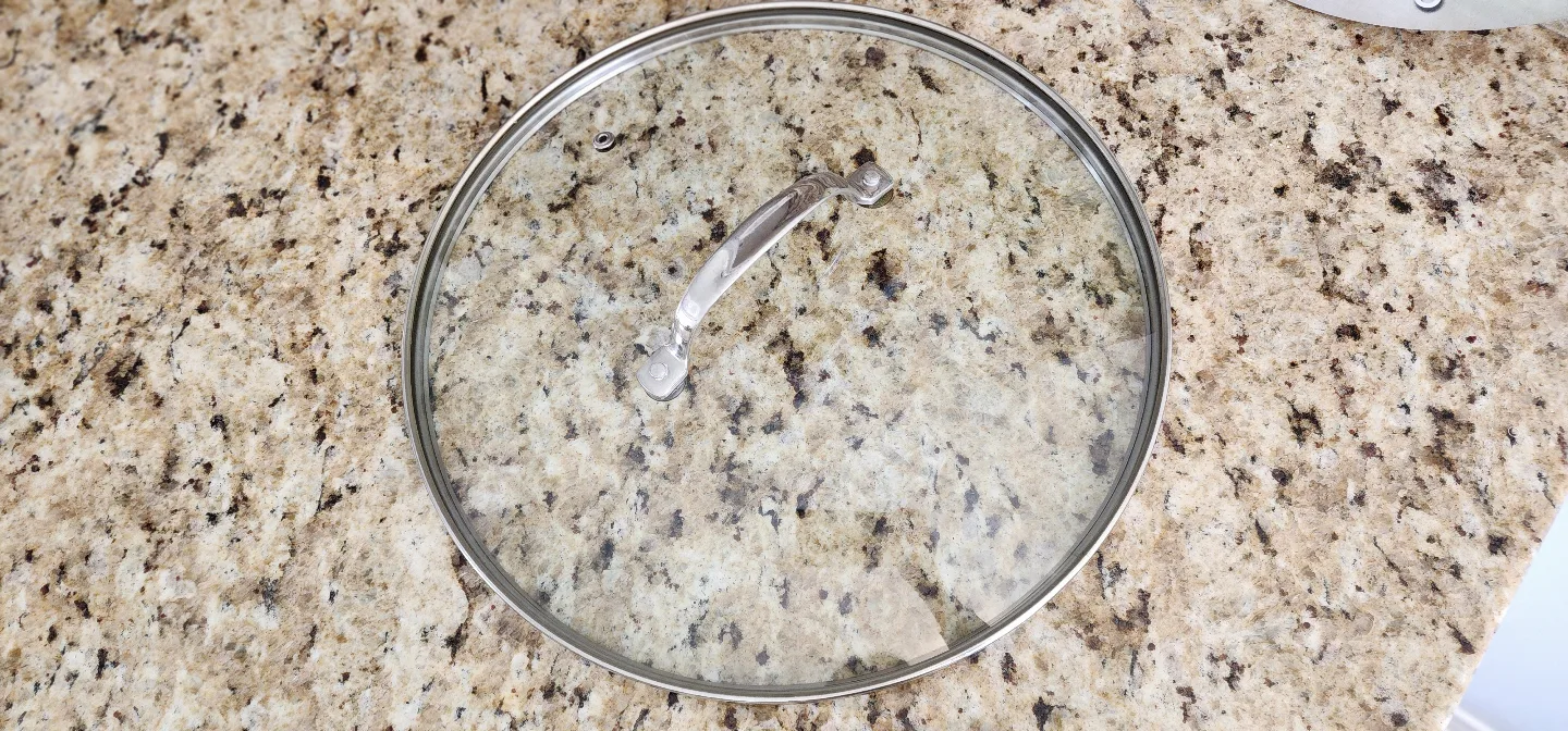 31 cm Glass pot lid with stainless steel handle thumbnail