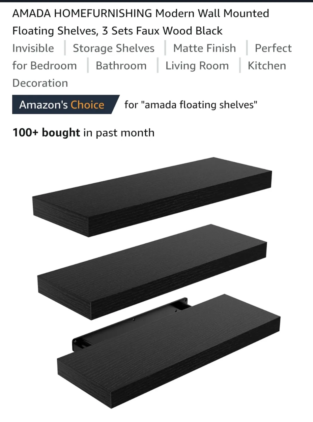 set of 3 floating shelves 15.7"*new* thumbnail
