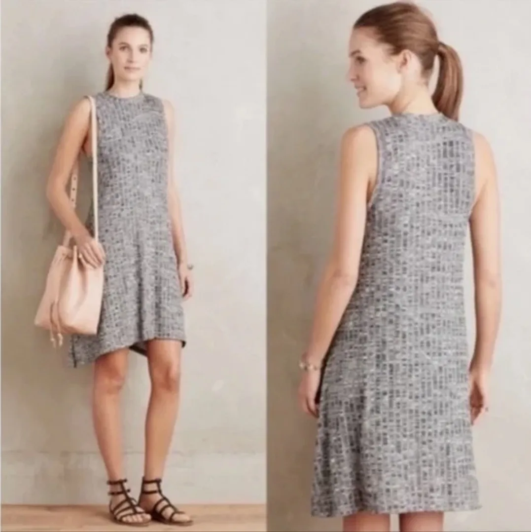 Maeve Grey Knit Sleeveless Sundress NEW thumbnail