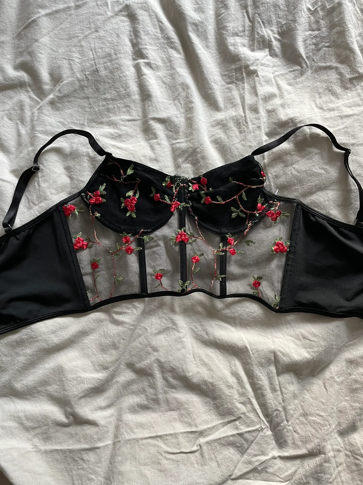 Black Corset with Roses thumbnail