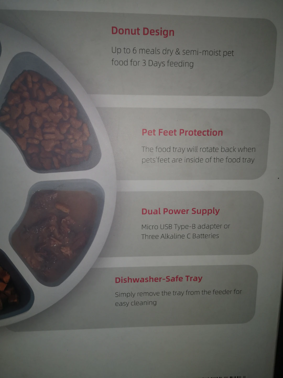 LIVINGbasics 6-Meal Automatic Pet Feeder F6 - Brand New - photo 2