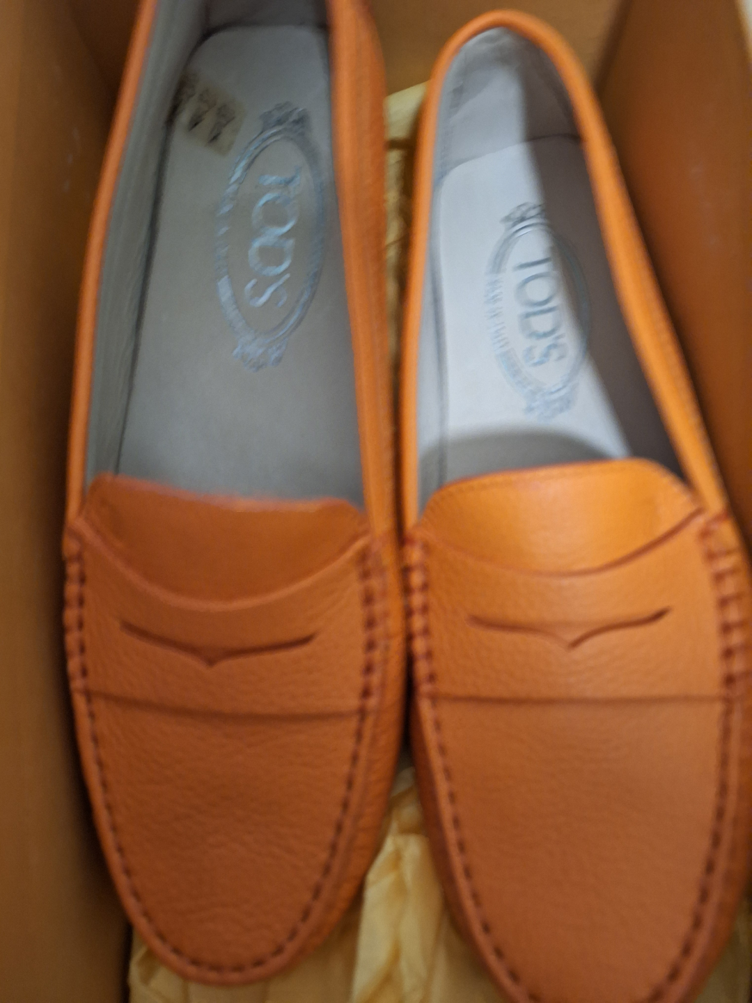 Tod's Orange Leather Loafers - photo 2