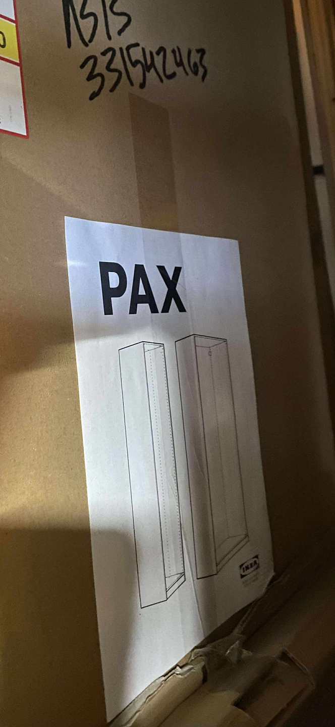 THREE-IKEA PAX Wardrobe - Dark Brown - Unassembled