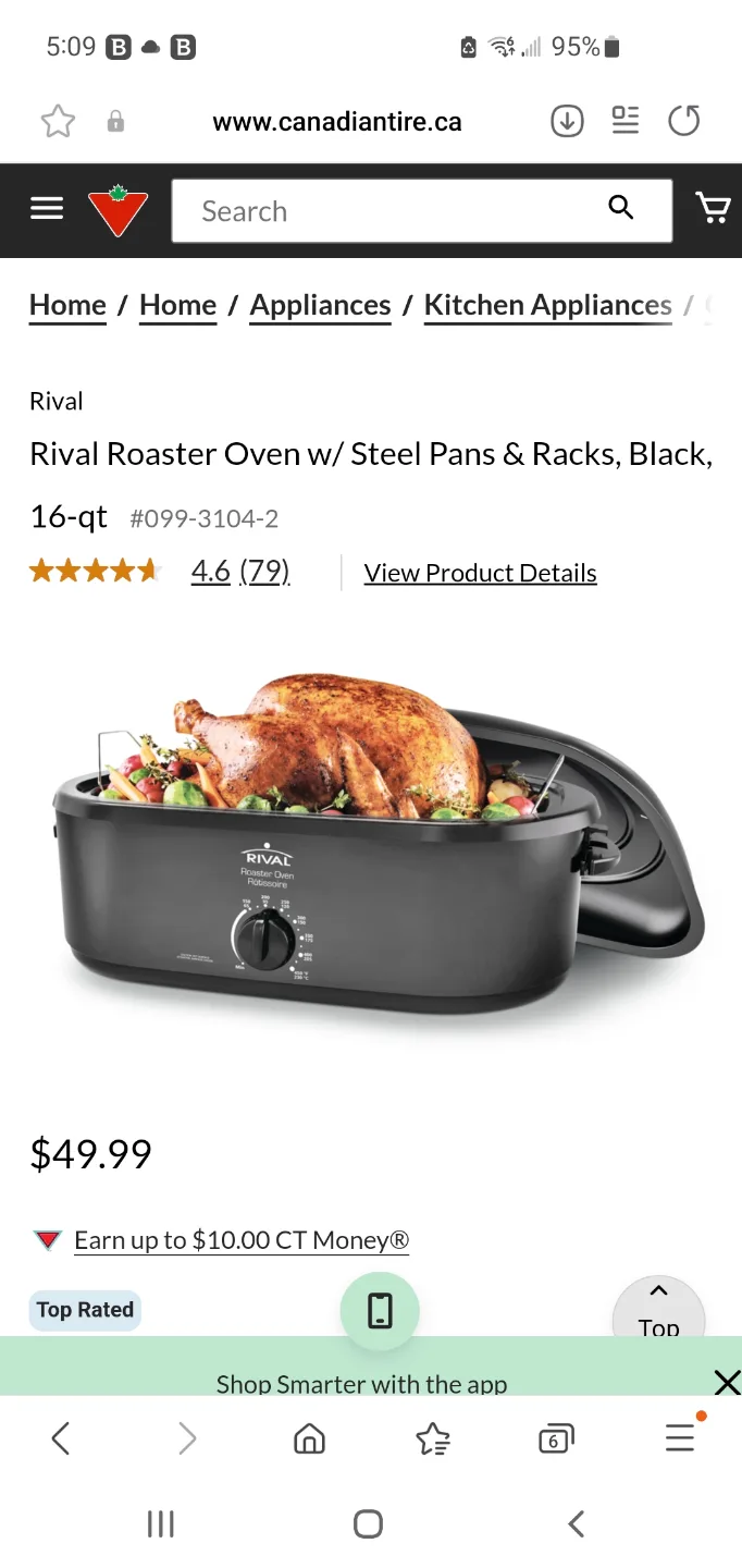 Rival 16-qt Roaster Oven thumbnail