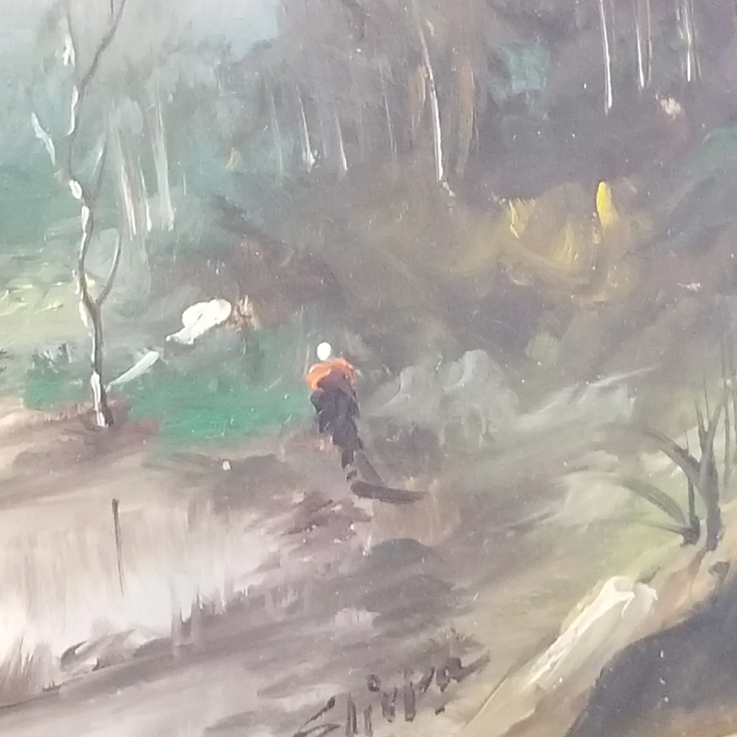 Framed landscape oil painting image indicator(4)