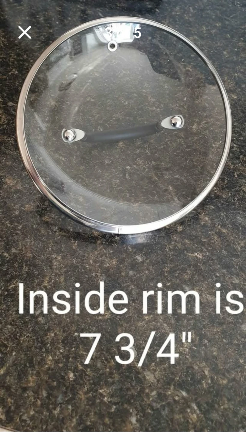 Glass pot lid, 7 3/4" inside rim🧡 - photo 2
