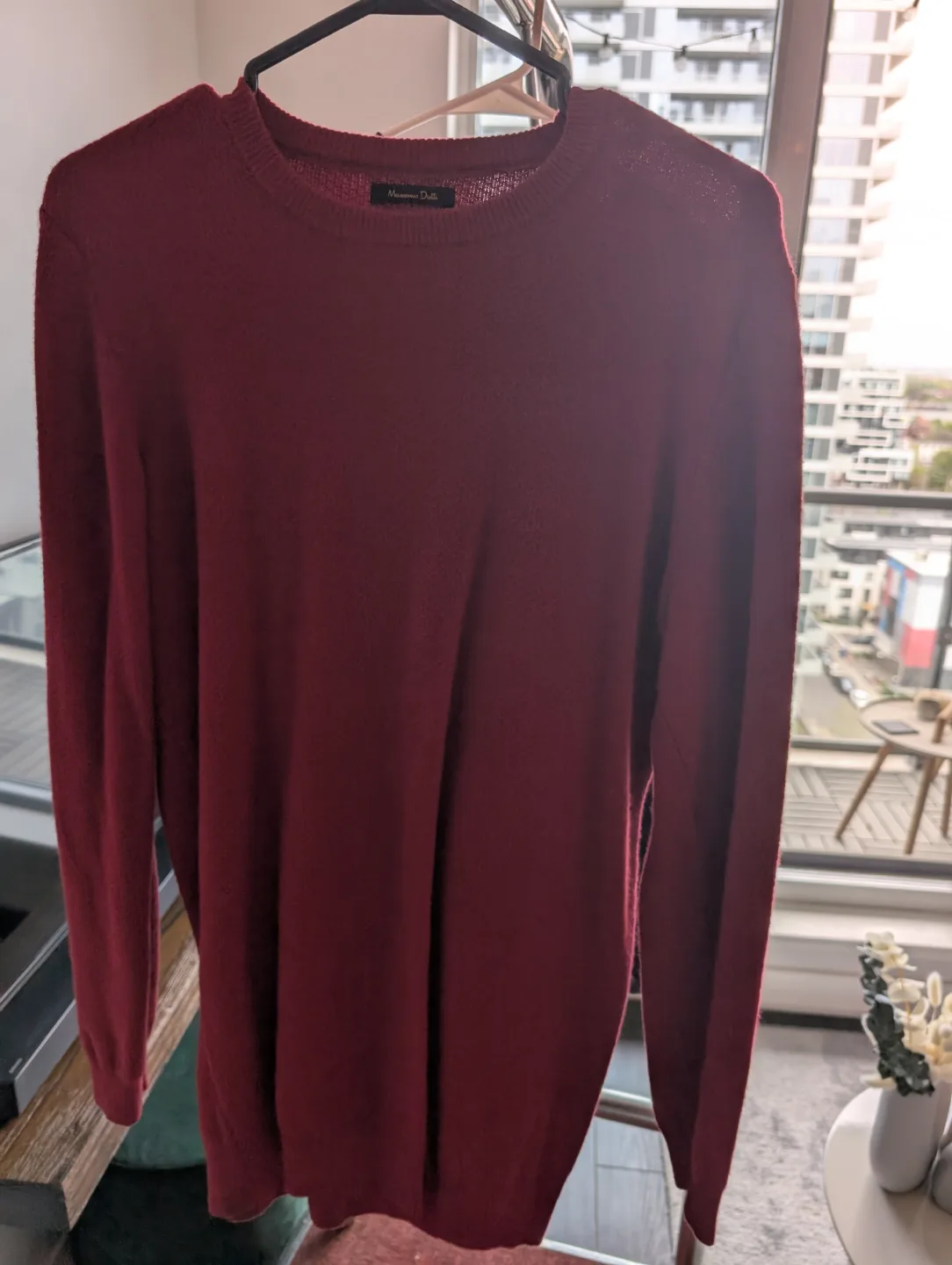 Men's Maroon Crewneck Sweater thumbnail