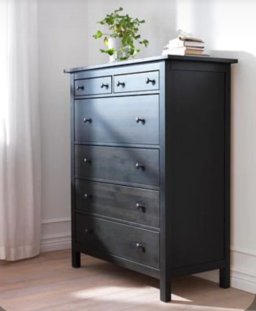 IKEA HEMNES 6-drawer chest - Black-brown