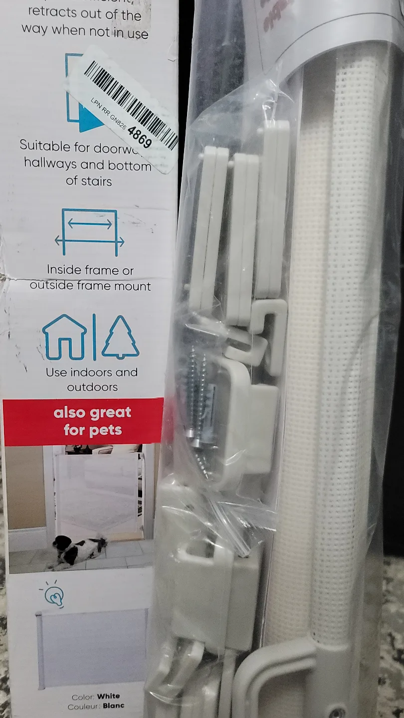 Billy Retractable Safety Gate - White image indicator(4)