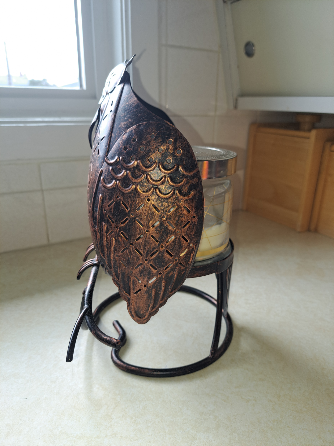 Metal Owl Candle Holder - photo 2