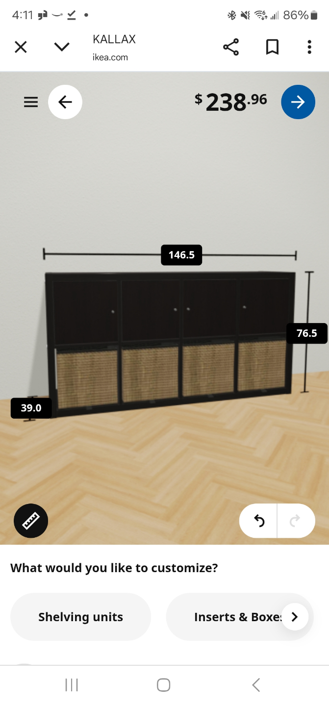 IKEA Kallax Shelving Unit with Inserts 4x2 - photo 2