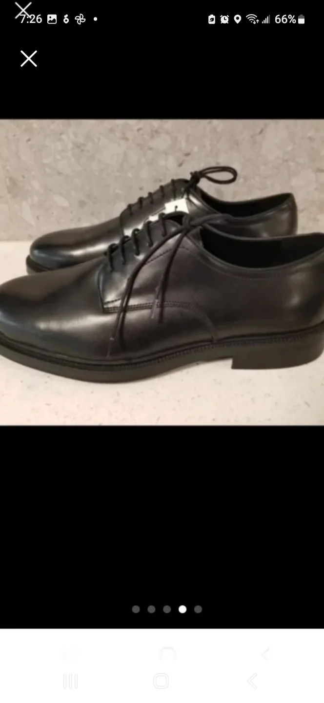 ZARA LEATHER SHOES Black SZ 44,10.5 B/New tagged image indicator(4)