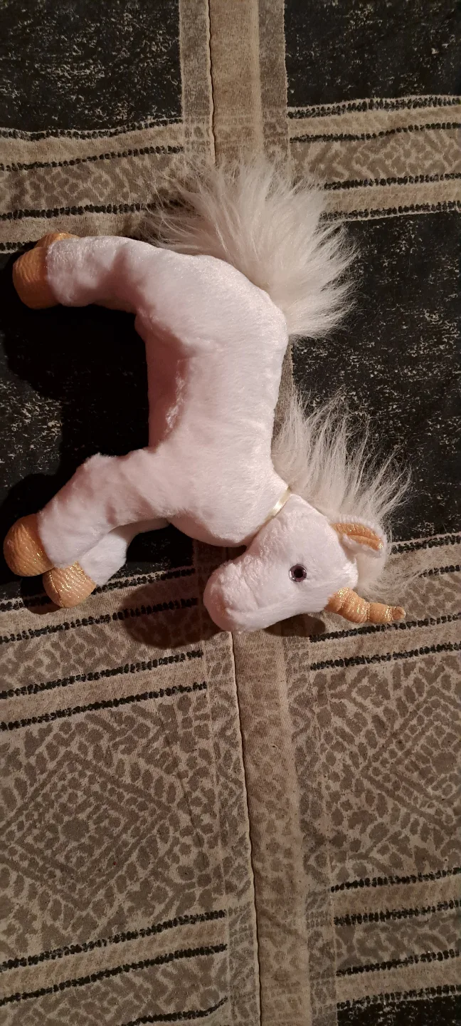 Adorable White Unicorn Plush Toy image indicator(2)