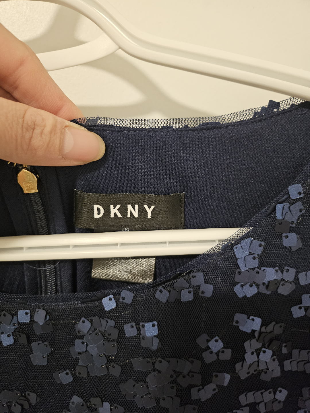 DKNY Sequined Long Sleeve Mini Dress Size 14 - photo 4