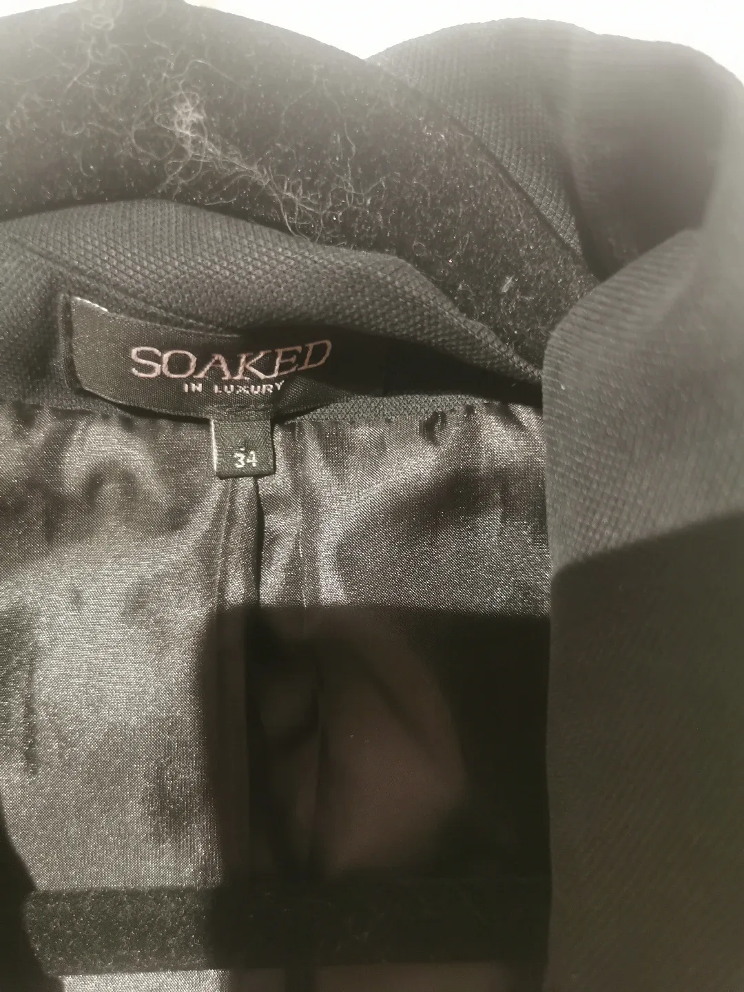 soaked in luxury s34 Black Sleeveless Blazer dress image indicator(4)