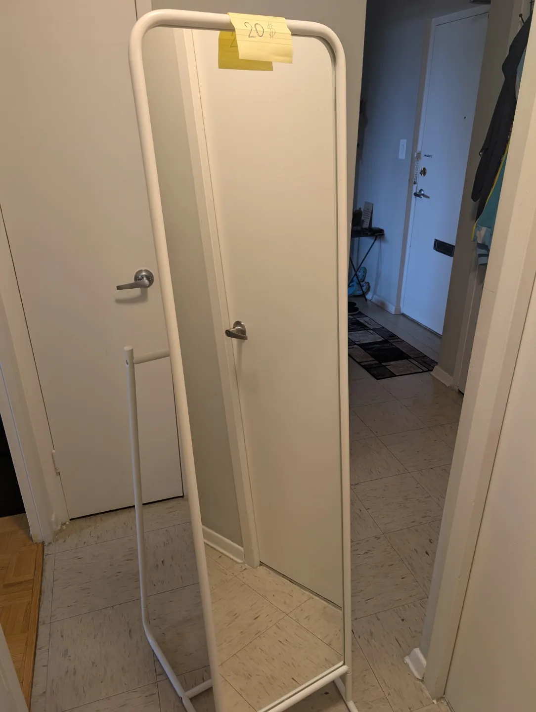 Full-Length White Freestanding Mirror thumbnail