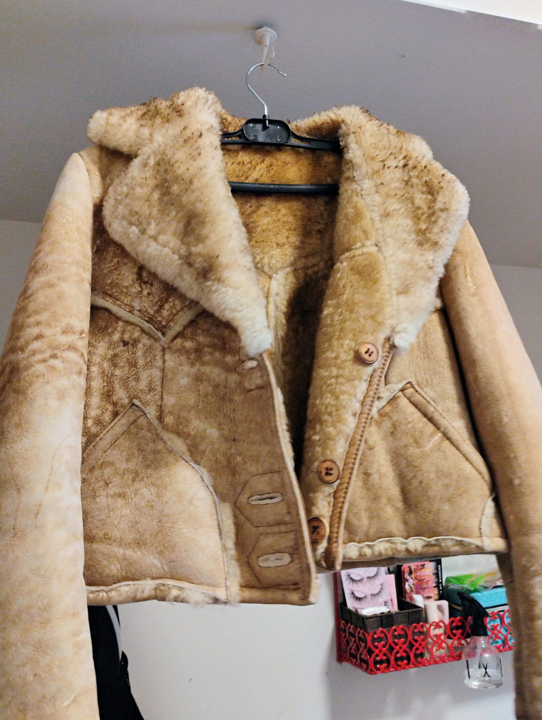 handmade cropped reversible real hide Jacket