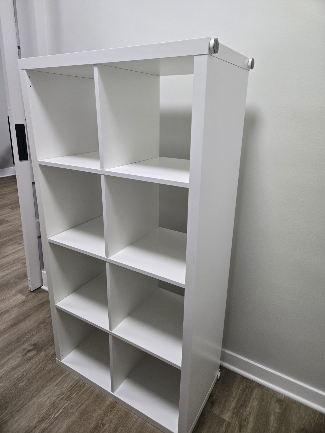 White IKEA Kallax Cube Shelving Unit