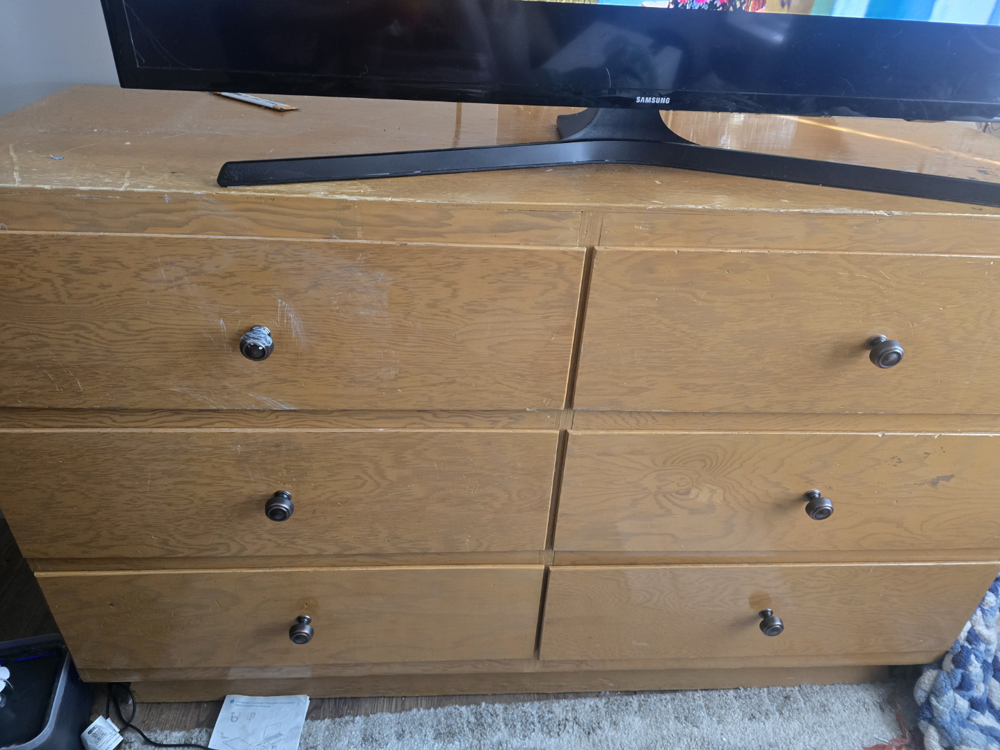Wooden Six-Drawer Dresser