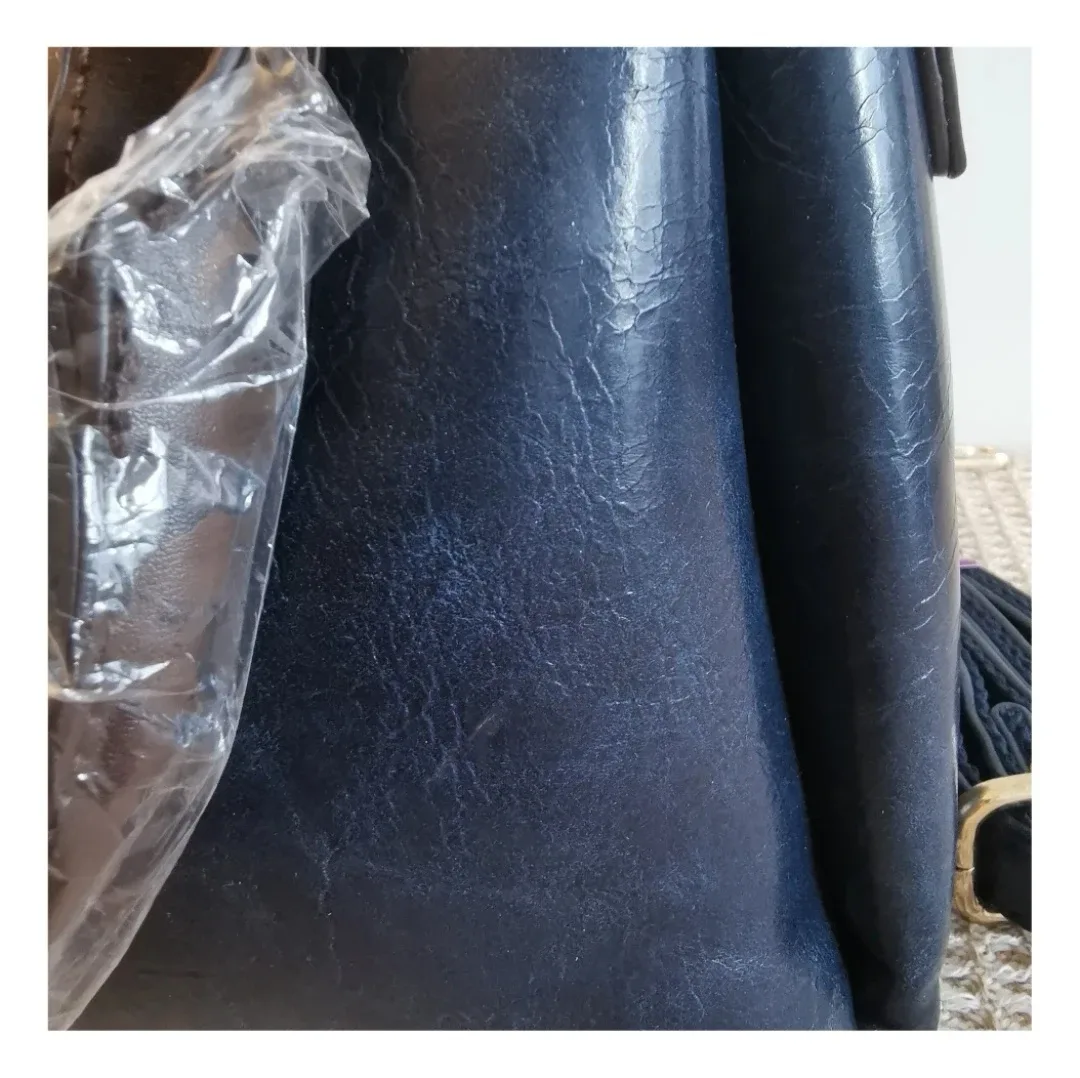 Brand New Blue Leather Shoulder Bag image indicator(9)