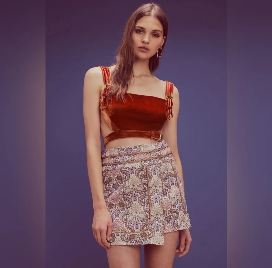 For Love & Lemons Embroidered Mini Skirt image indicator(3)