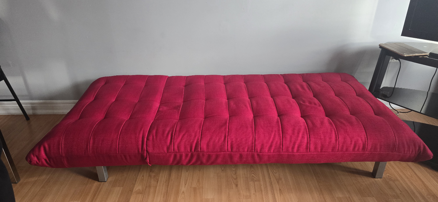 Red Futon Sofa Bed - photo 2