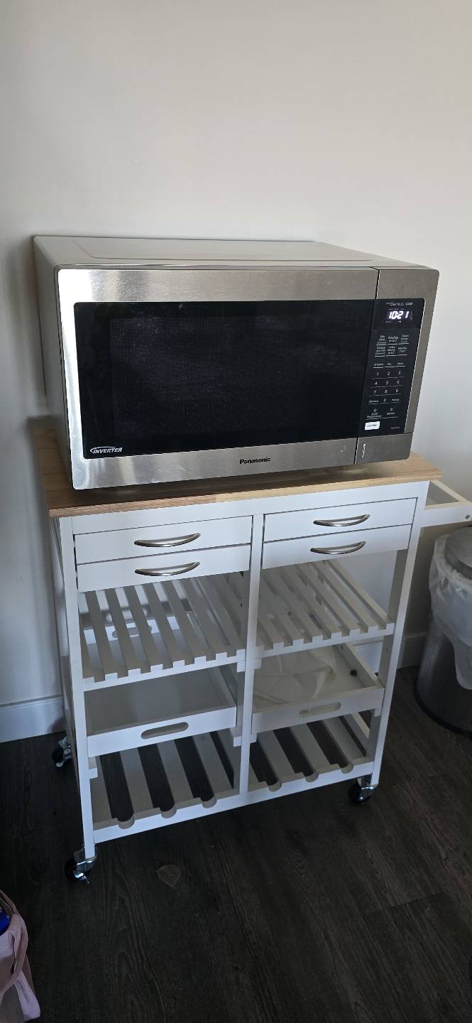 Microwave and Kitchen Cart Combo - photo 3