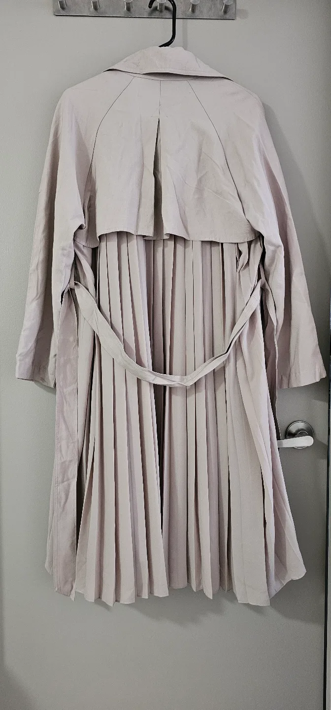 Zara Pleated Trench Coat - Size Small thumbnail