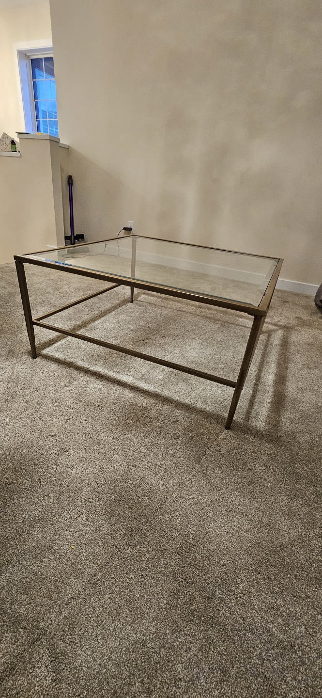Coffee table with glass top - photo 2