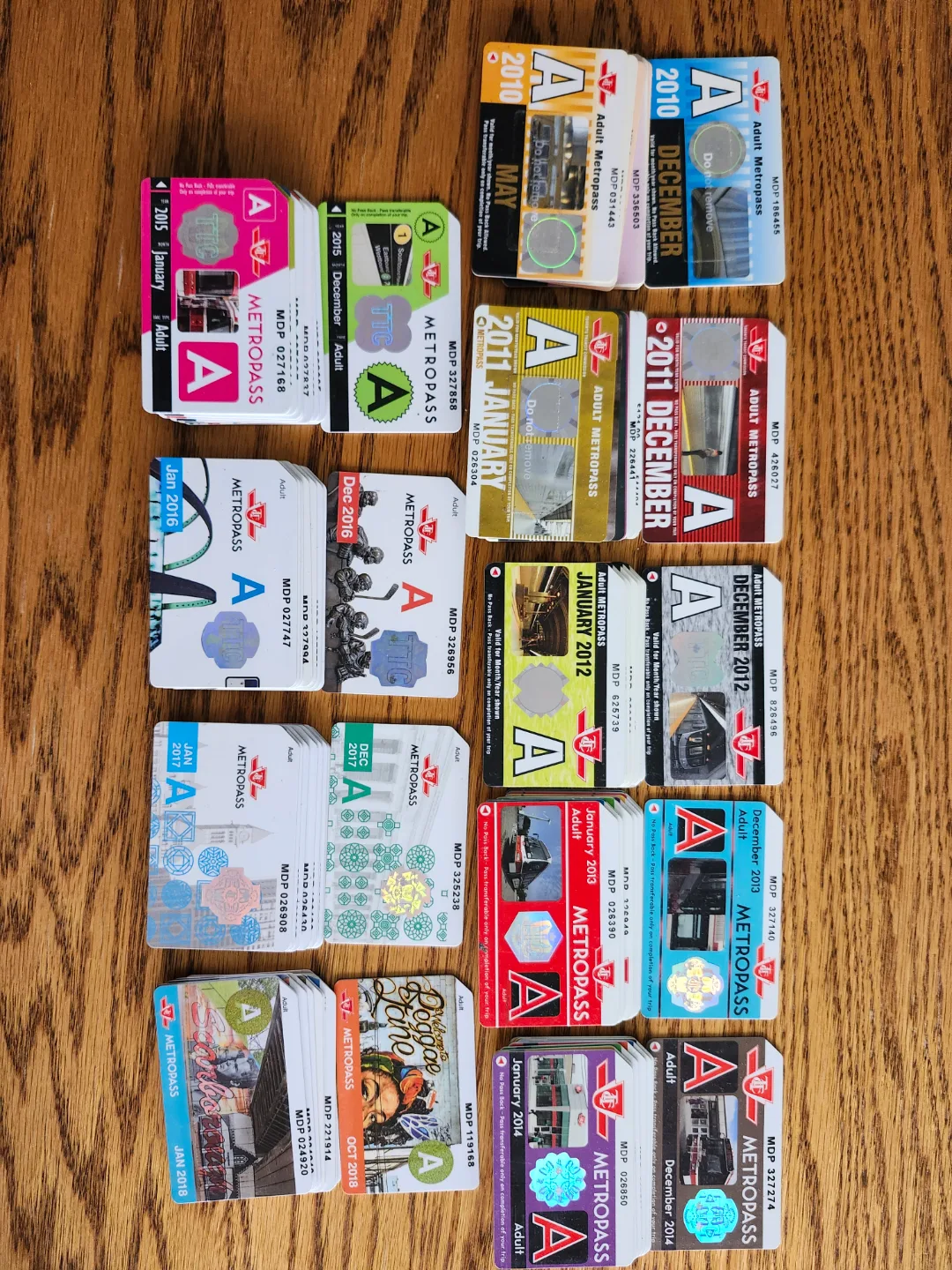TTC Metro Passes Collection May 2010 - Oct 2018 thumbnail