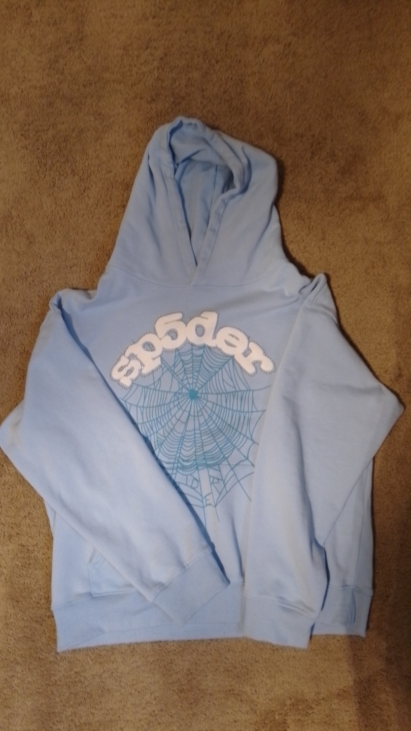 Sp5der Light Blue Hoodie