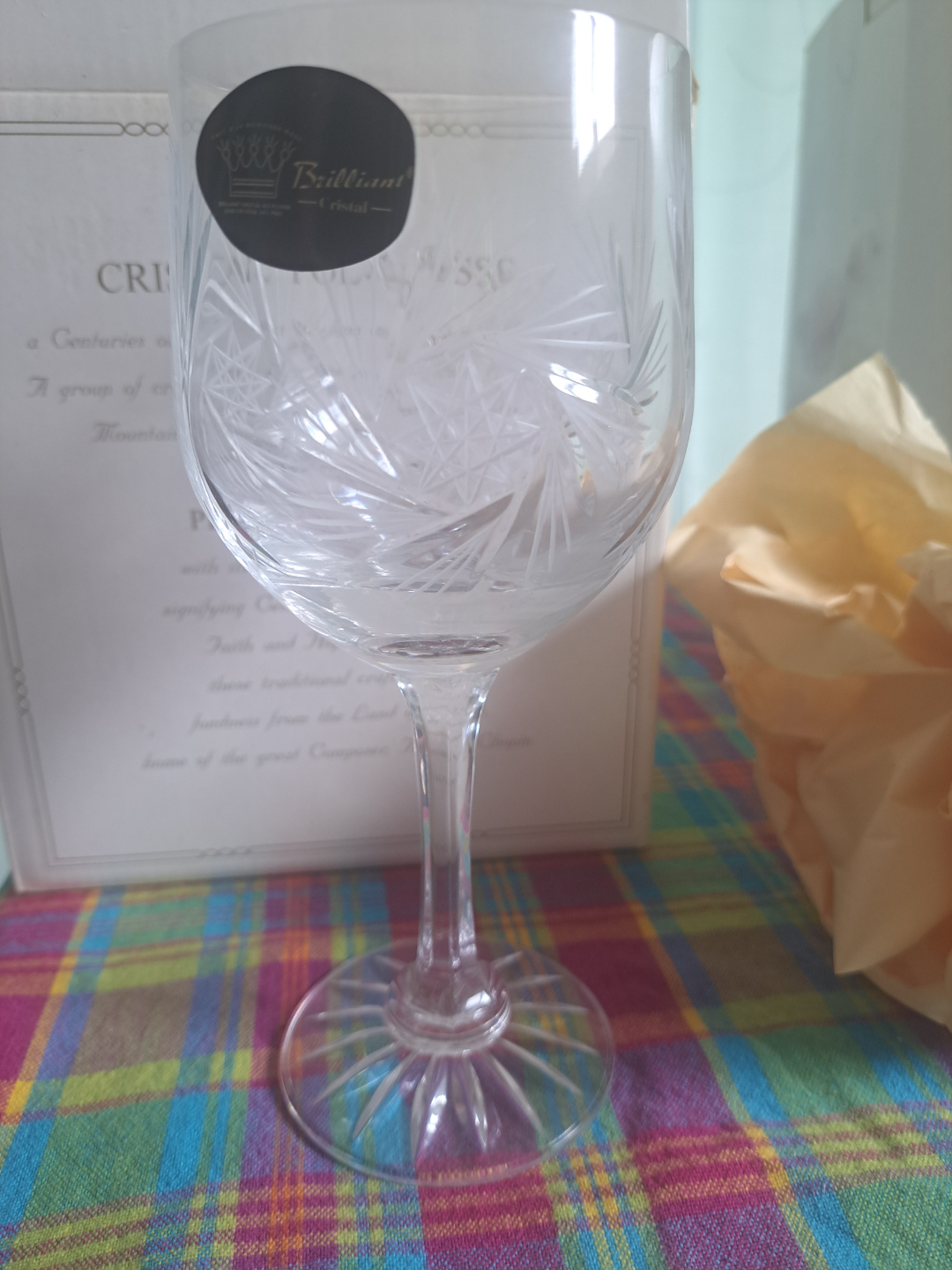 Brilliant Cristal Polonaise Pinwheel Collection Wine Glass - photo 3