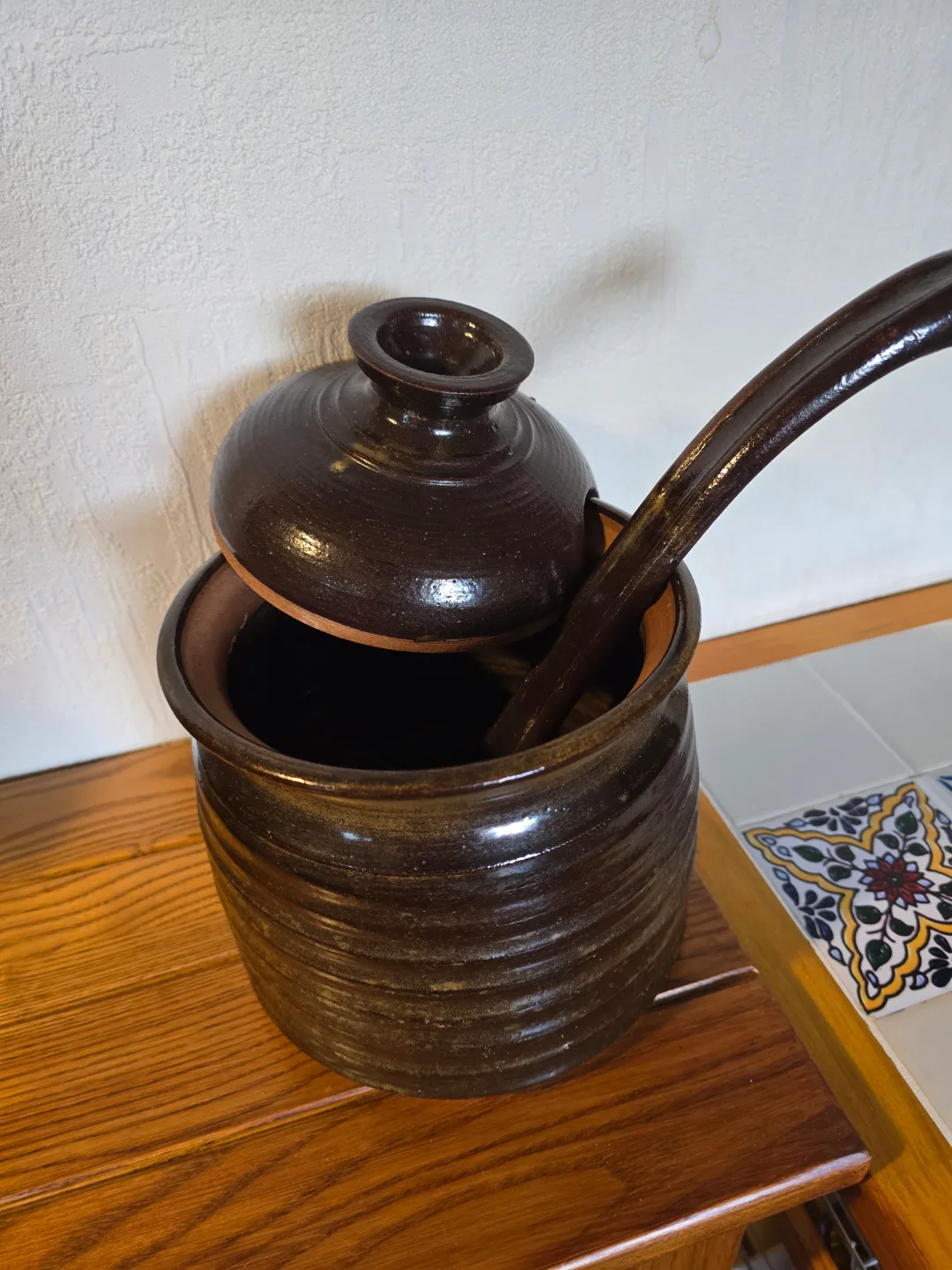 Handcrafted Pottery Soup Tureen with Ladle thumbnail
