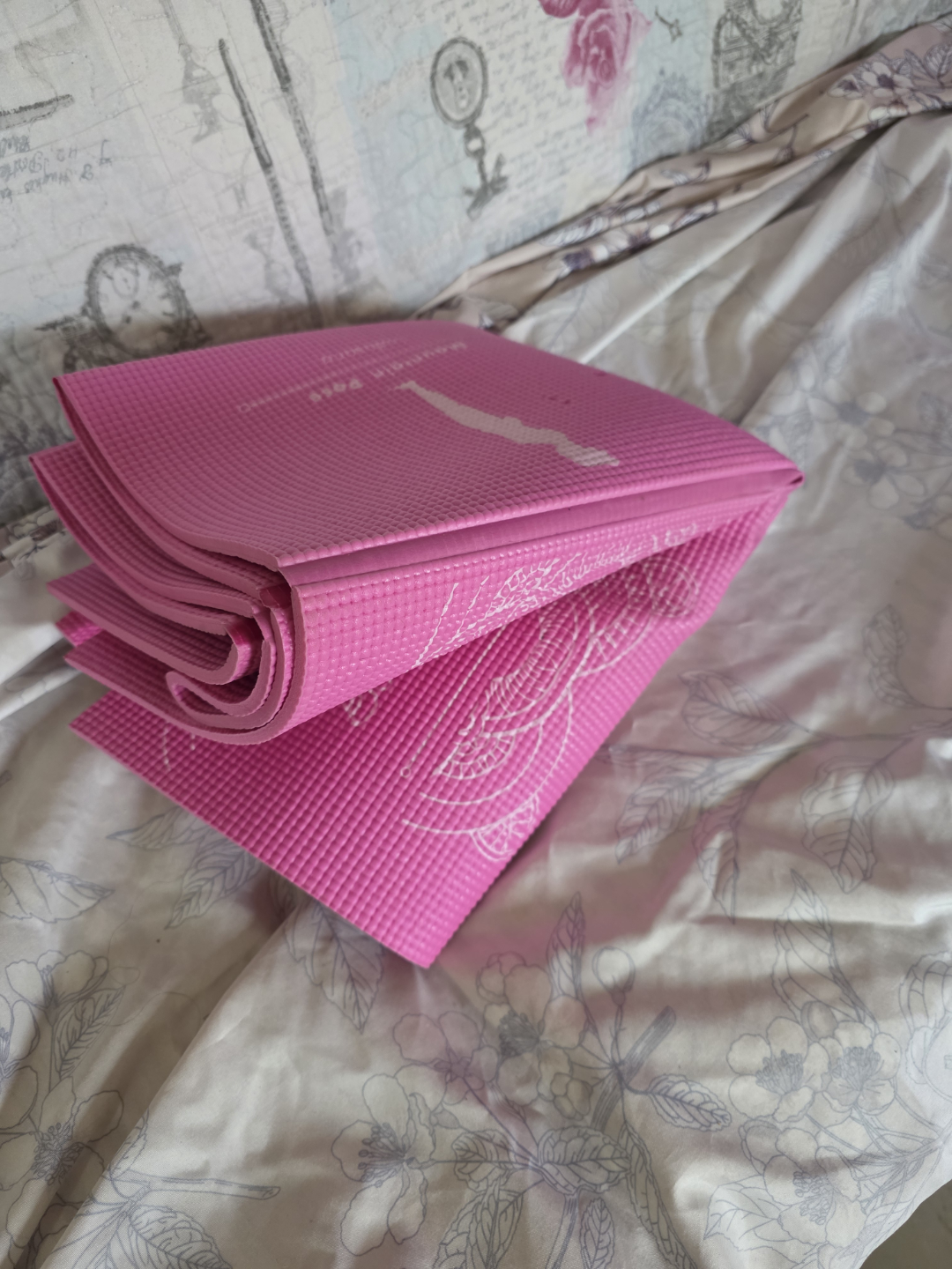 Pink Yoga Mat with Exercise Guide - photo 2